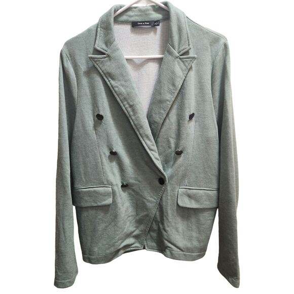 Doe & Rae woman's double-breasted mint green blazer - Picture 1 of 6
